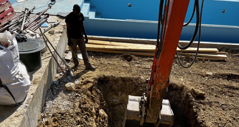 Installation d'une cuve de récupération de pluie d'une capacité de 5000 litres à Opio